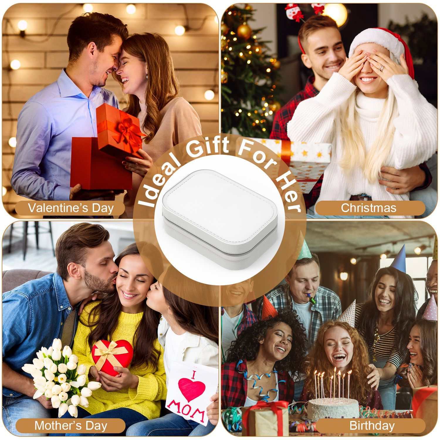 1Pc Portable Travel Makeup Bag With LED Mirror - larenn