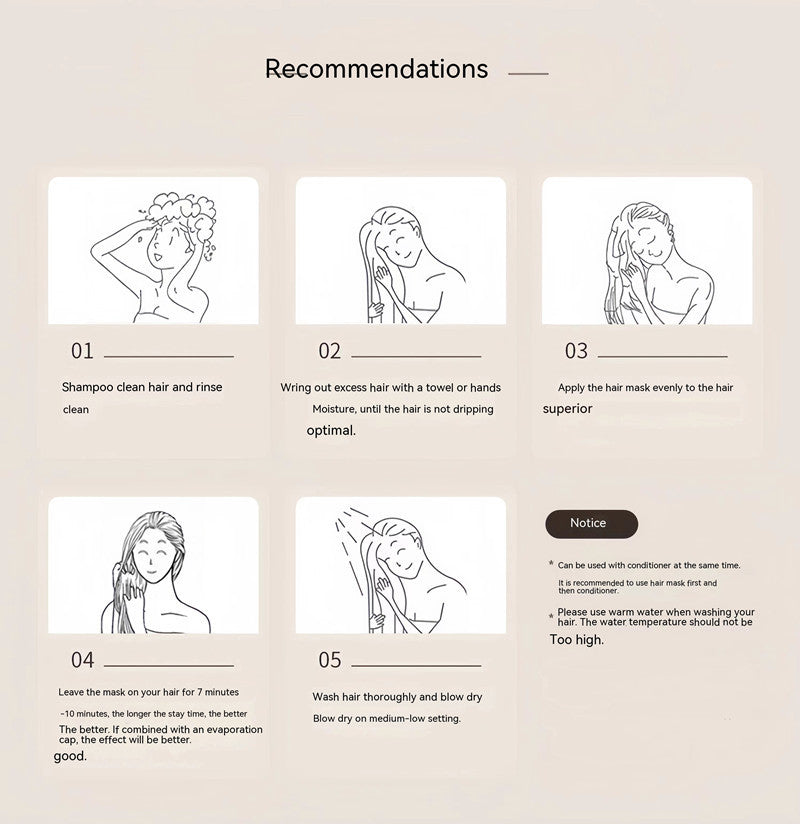 masque réparateur intense & éclat au kératine pour tous types de cheveux