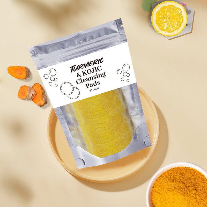 Turmeric Cleansing Pads Compressed Facial Sponges
