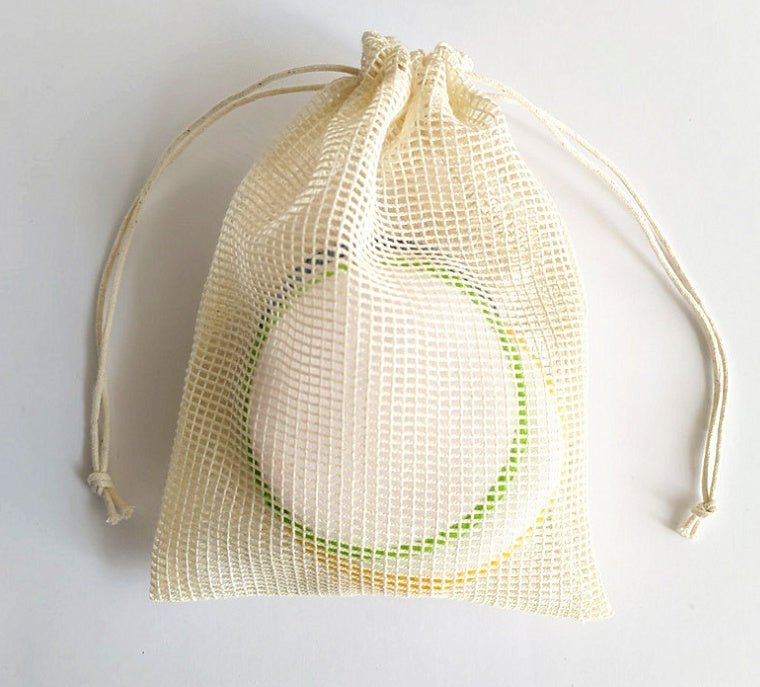 Disque démaquillant rond en cotton à motif ananass, éponge nettoyante à l eau - larenn