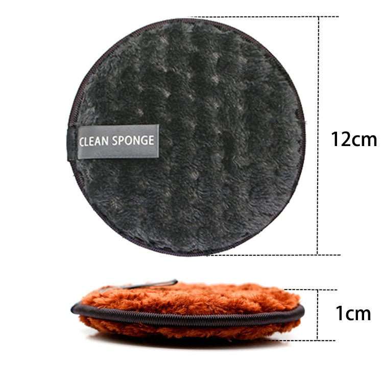 Disque démaquillant rond en cotton à motif ananass, éponge nettoyante à l eau - larenn